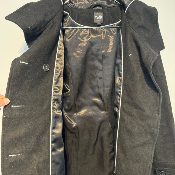 Twik Peacoat Jacket Wool Blend / Black / S - Picture 8 of 10